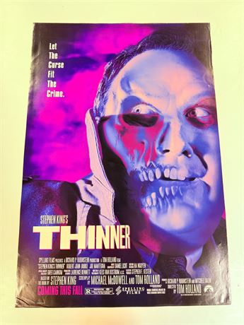 The Thinner Original Rolled 27x40 Movie Poster