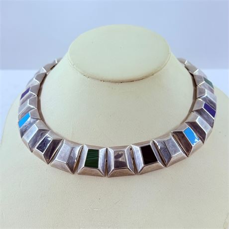 118.1g Vintage Mexico Sterling Necklace - 17”