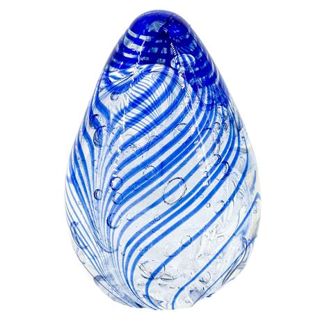 Vintage Murano-Style Hand-Blown Art Glass Paperweight