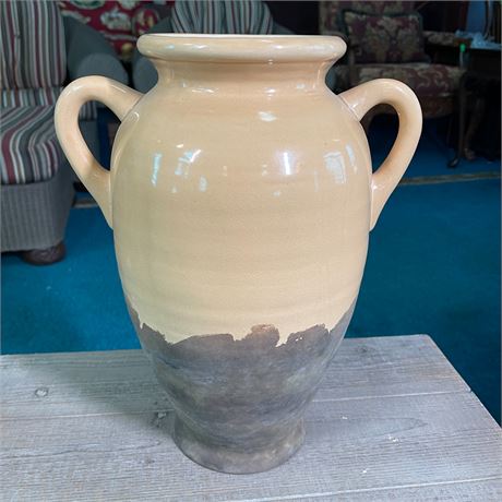 Large Pottery Double Handled Vase