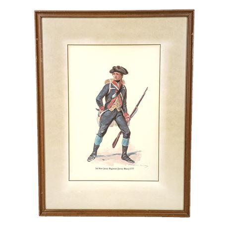 Revolutionary War Military Print – 3rd New Jersey Regiment (Jersey Blues)