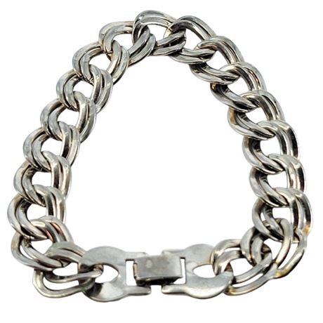 Vintage Silver Tone Link Bracelet