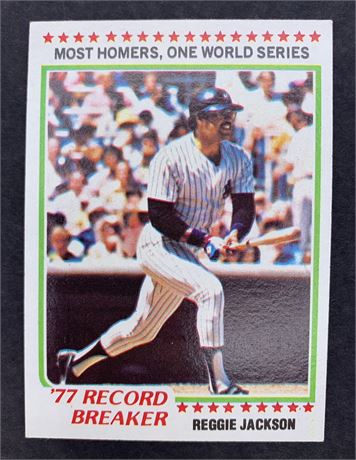 1978 TOPPS #7 Reggie Jackson ‘77 Record Breaker Baseball Card