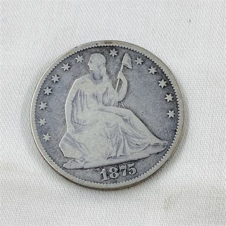 1875 Seated Liberty Half Dollar