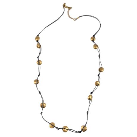 Deborah Grivas Gold Tone Bead Necklace