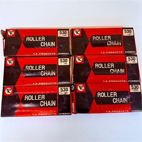 6 NOS TK Motorcycle Chains 530