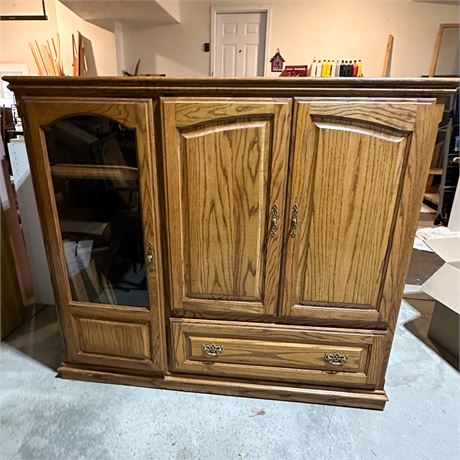 Vintage Oak Media Cabinet