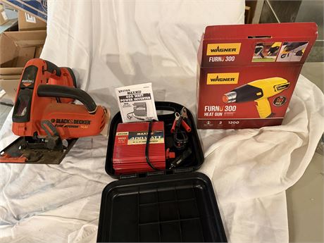 Black & Decker Saw, Charger & Heat Gun