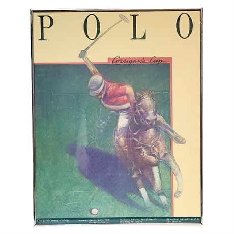 Vintage 1986 Polo Corrigan's Cup Poster