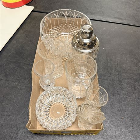 Crystal Lot- Looks like several Waterford pieces in here