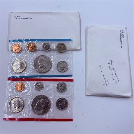 2x 1973 US Mint Uncirculated Sets