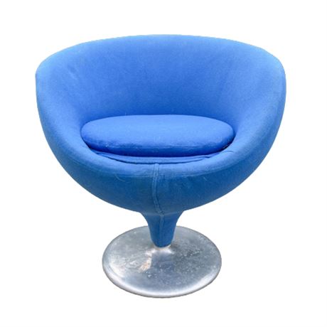 Mid-Century Pierre Guariche "Luna" Blue Armchair