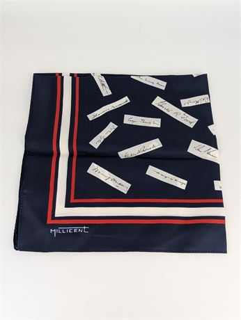 Vtg Italian Scarf U.S. Presidents