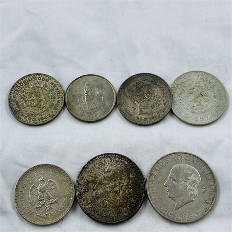 7 Mexico Coins