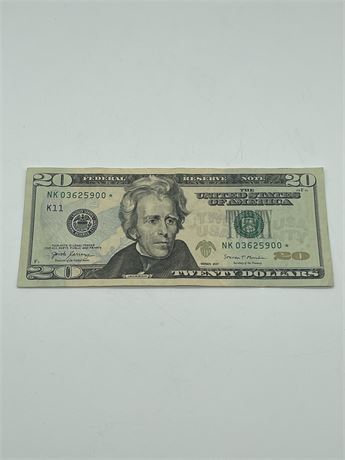 2017 $20 Star Note - NK03625900