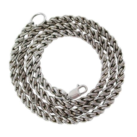 925 Sterling Silver 3.4mm ROPE 16" CHAIN NECKLACE 20.2gr