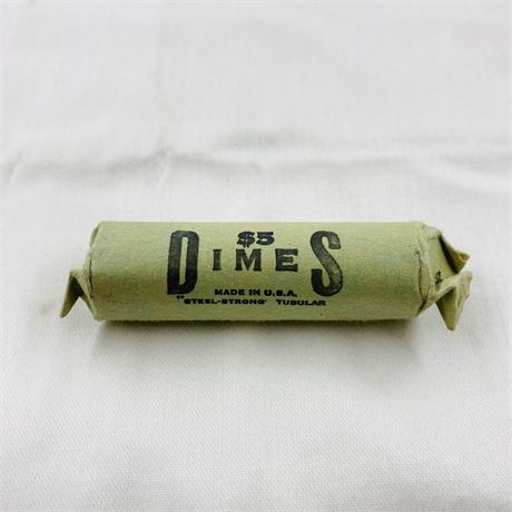 Unsearched $5 Mercury Dime Roll