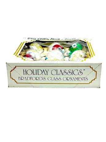 Vtg Bradford Glass Onaments in Box