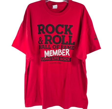 Rock and Roll Hall of Fame Member "Long Live Rock" Men's XXL Red T-shirt