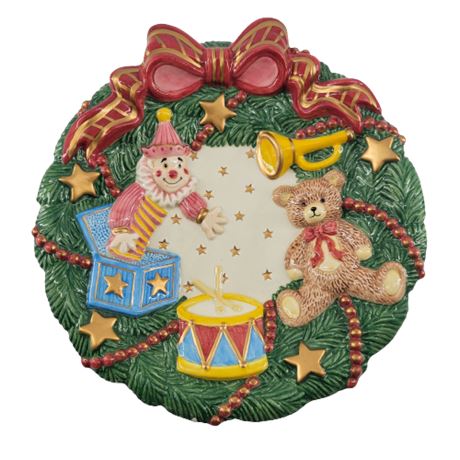 Fitz & Floyd Essentials Christmas Canape Plate Toys Jack in the Box