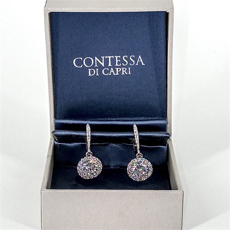 Sterling Silver Contessa Di Capri  Earrings, New in Box