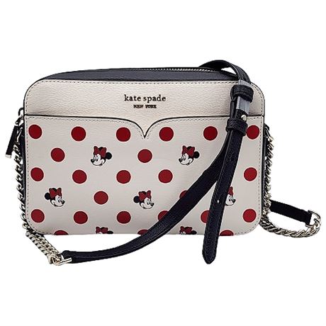 Disney x Kate Spade "Love My Dots" Parks Exclusive Minnie Mouse Camera Bag, NEW