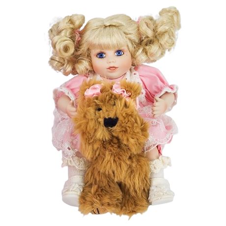 Marie Osmond "Peek-A-Boo" Doll & Teddy