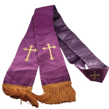 Priest Clergy Catholic Stole - Purple