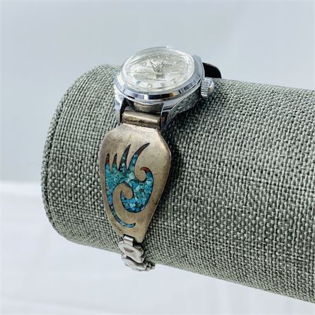 Vtg Southwest Sterling Banded Wristwatch