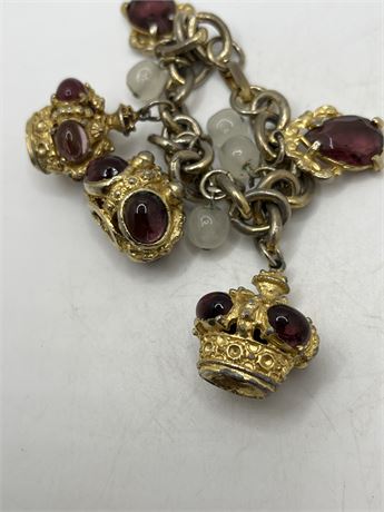 Victorian goldtone and amethyst bracelet