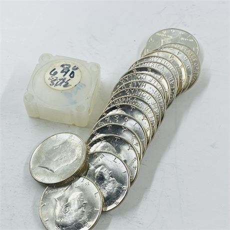 BU $10 Roll 1964-D Kennedy Halves