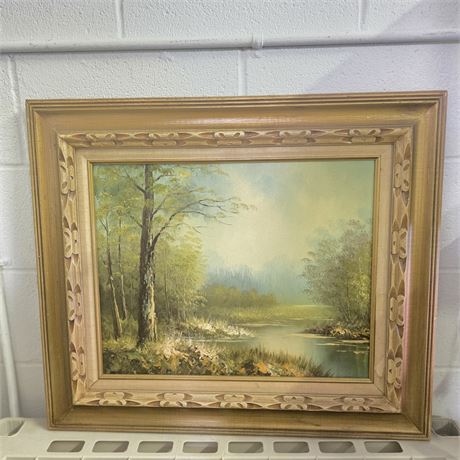 Vintage Signed Hand Painted Oil Painting
