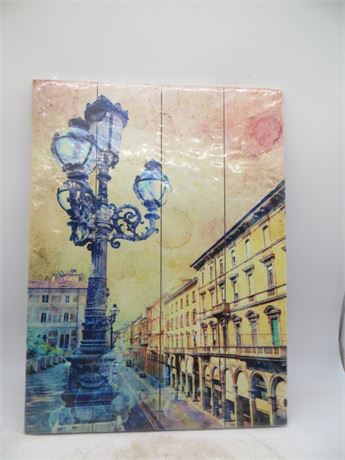 Street Scene in Venice Italy New on Board Wrapped