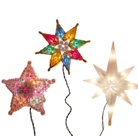 Lot of 3, Large Lighted Stars