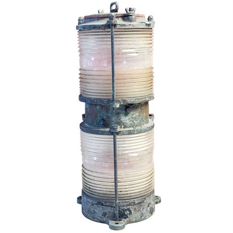 Vintage Frank Morrison & Sons Double Stacked Ship's Beacon Lantern