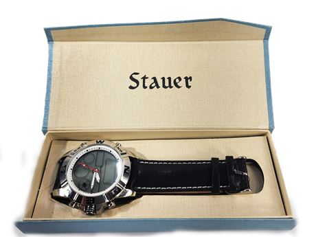 Men's Stauer wristwatch with Box MIB