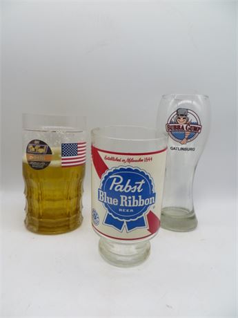 Pabst Beer Glass & Americana Beer Mug
