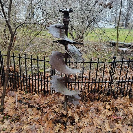 Iron Water Fall Sculpture