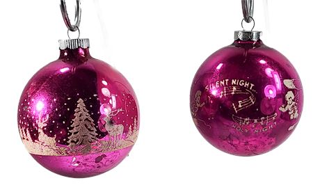 Two VTG Shiny Brite Ornaments XL Size