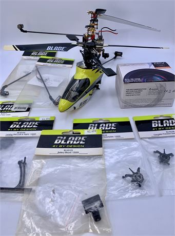 BLADE Remote Control Micro Helicopter Box Lot with NOS Parts & Camera