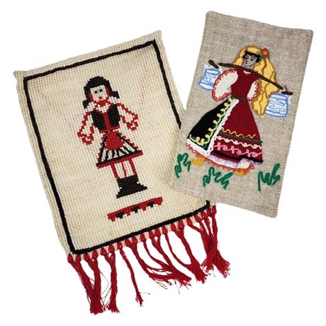 Vintage Folk Embroidery Pieces