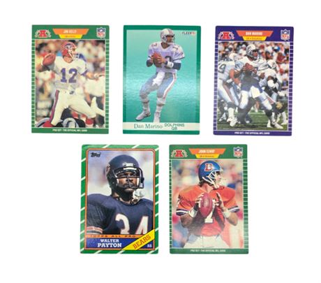 Dan Marino, Elway, Kelly Mixed Lot of Cards