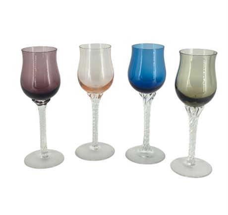 Set of 4, Tall Wine Glasses
