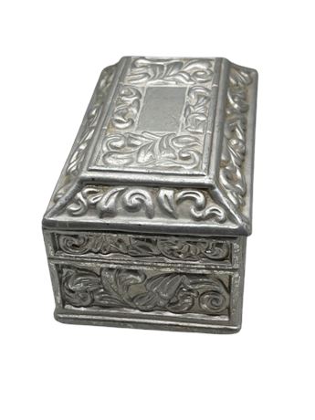 Etched heavy metal French trinket box