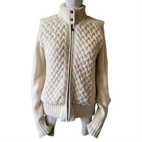 Ugg Australia "Dyani" Wool/Cashmere Cable Knit Sweater Jacket