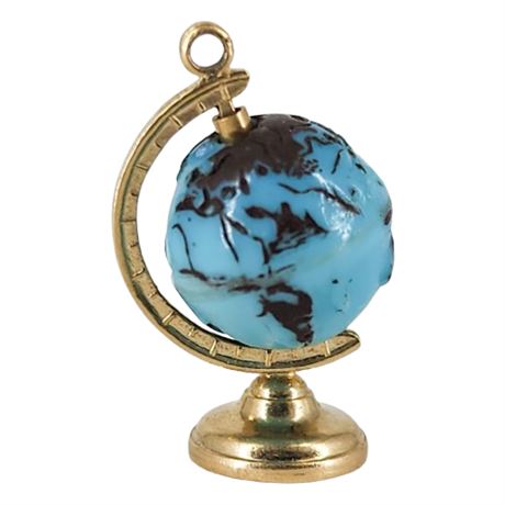 Vintage 14K Gold Glass Globe Charm