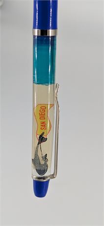 Vintage San Diego Dolphin Floaty Pen Made Denmark