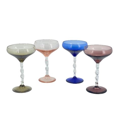 Set of 4, Champagne Glasses