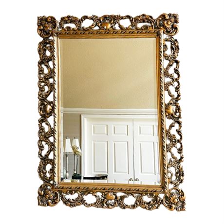 LaBarge Mirrors Large Carved Gold Gilt Wall Mirror