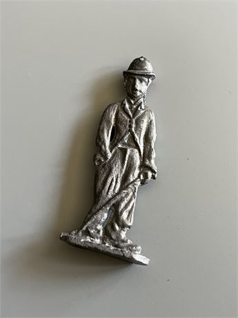 Vintage heavy metal Charlie Chaplin figure